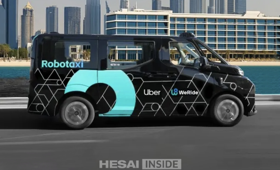 4颗禾赛激光雷达!继中东最大商业运营robotaxi车队,文远知行再携手Uber落地迪拜