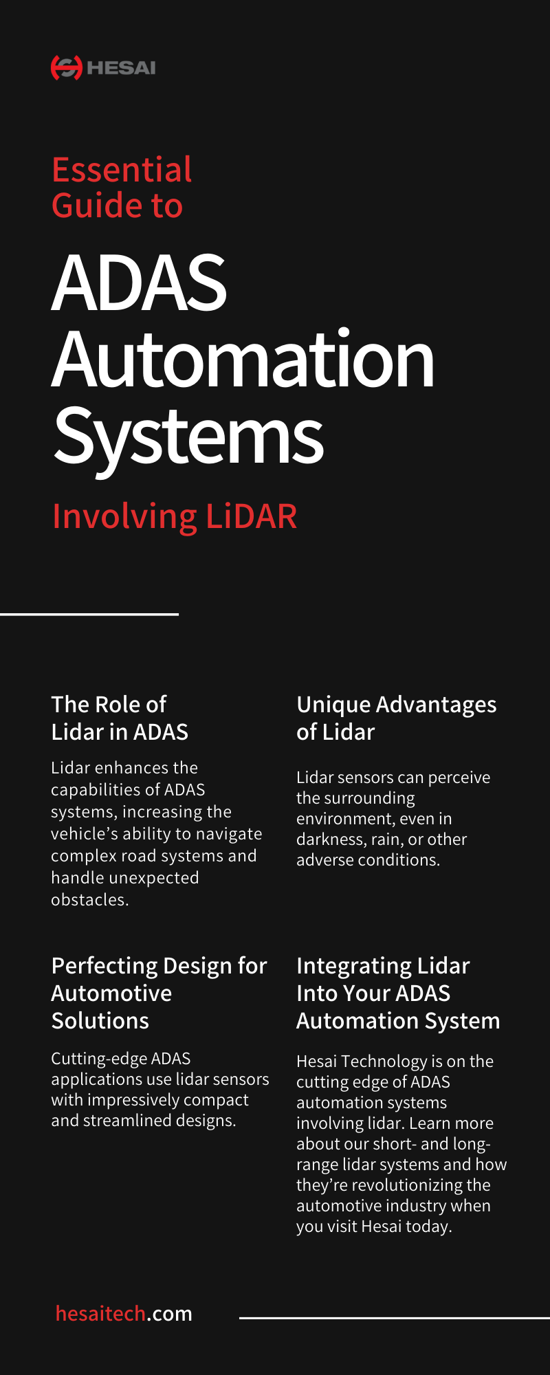 Essential Guide to ADAS Automation Systems Involving LiDAR