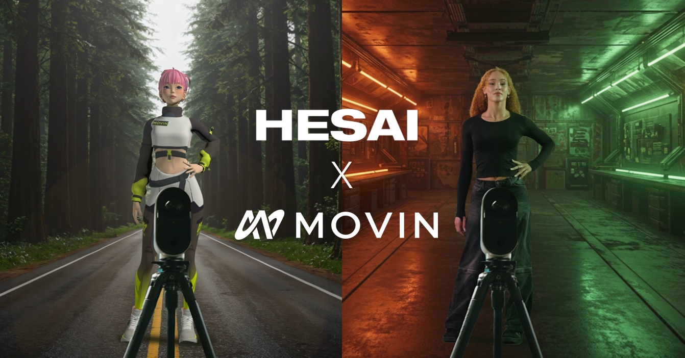 Hesai Announces Partnership with MOVIN, Redefining the Future of 3D Motion Capture